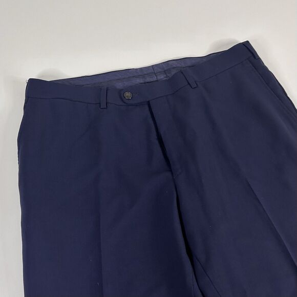 Suitsupply 44L Havana Flap Traveller Suit 36x32 100% Wool Blue Two Button Vented - Picture 11 of 13